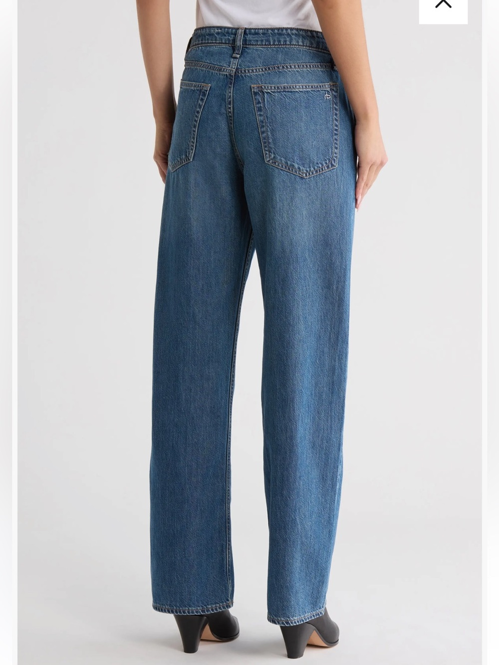 rag & bone women size 26 lori mid rise wide leg Jeans - Picture 2 of 10